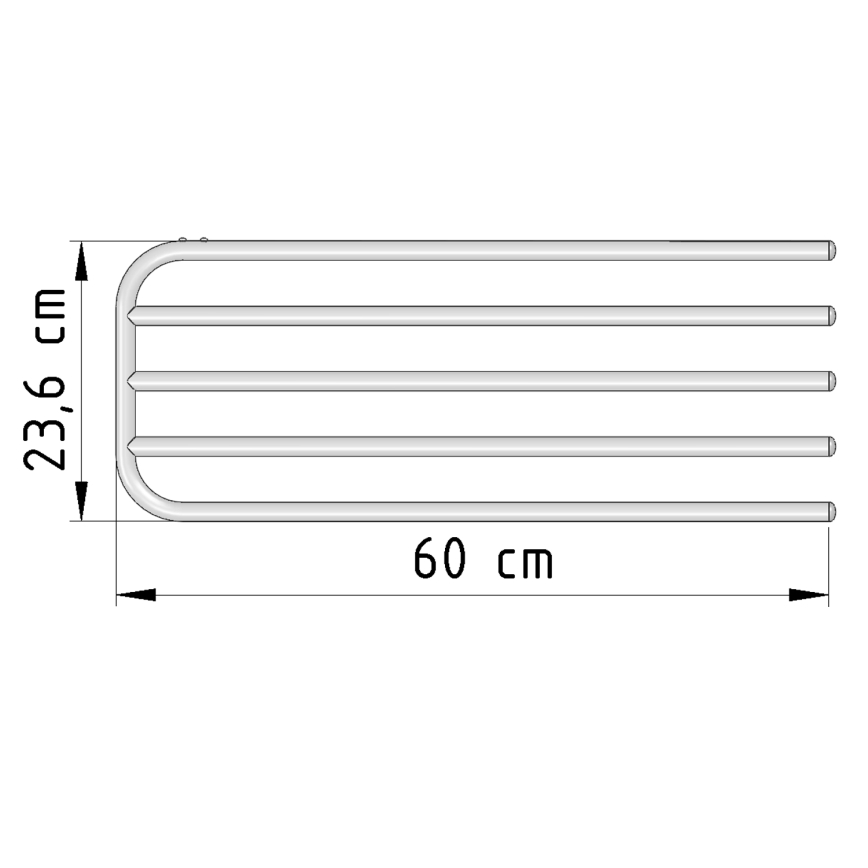 Aqualine - Držač za peškir za radijator 60 cm bela