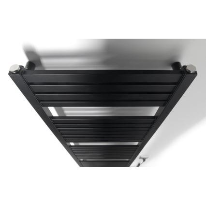 Aqualine - Kupatilski električni radijator TONDI-E 500W/230V, 133 cm, mat crna, ravan