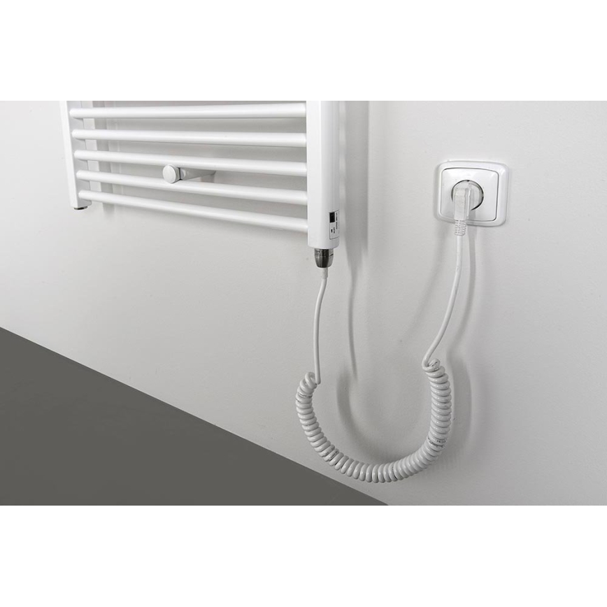 Aqualine - Kupatilski električni radijator DIRECT-E 300W/230V, 96 cm, ravan, beli