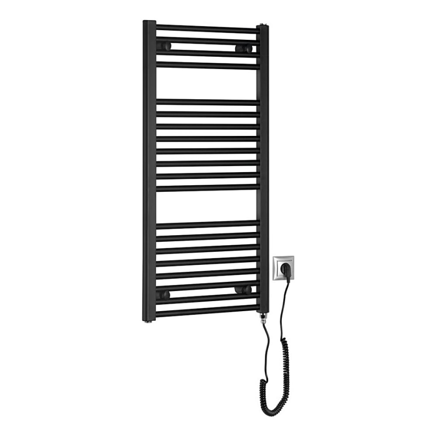 Aqualine - električni za kupatilo radijator DIRECT-E 300W/230V 96 cm matirana crno ravne
