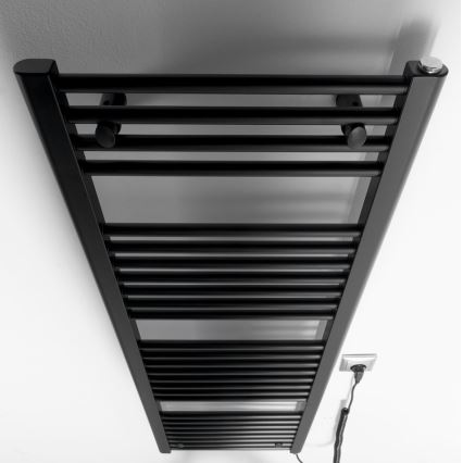 Aqualine - električni za kupatilo radijator DIRECT-E 400W/230V 132 cm matirana crno pravi