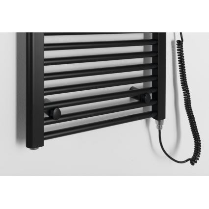 Aqualine - električni za kupatilo radijator DIRECT-E 400W/230V 132 cm matirana crno pravi