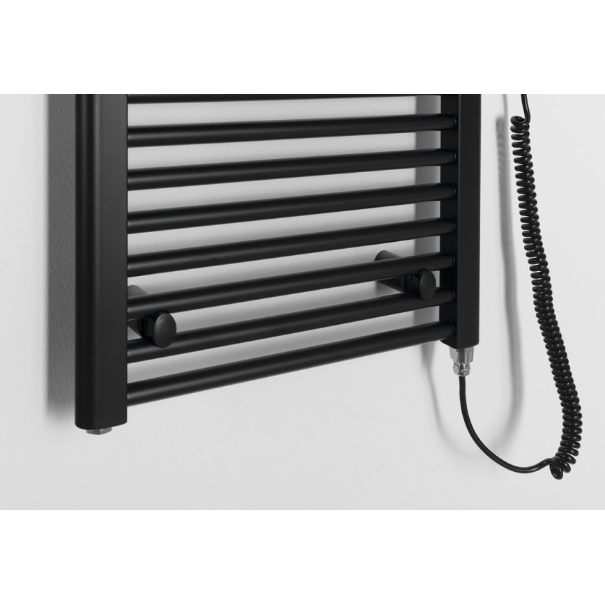 Aqualine - električni za kupatilo radijator DIRECT-E 400W/230V 132 cm matirana crno pravi
