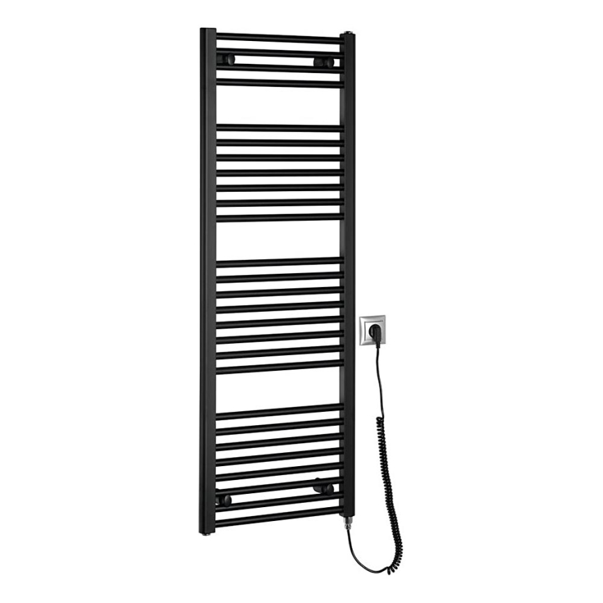 Aqualine - električni za kupatilo radijator DIRECT-E 400W/230V 132 cm matirana crno pravi