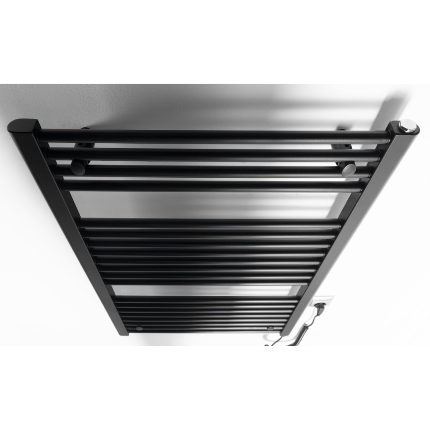 Aqualine - električni za kupatilo radijator DIRECT-E 400W/230V 96 cm matirana crno ravne