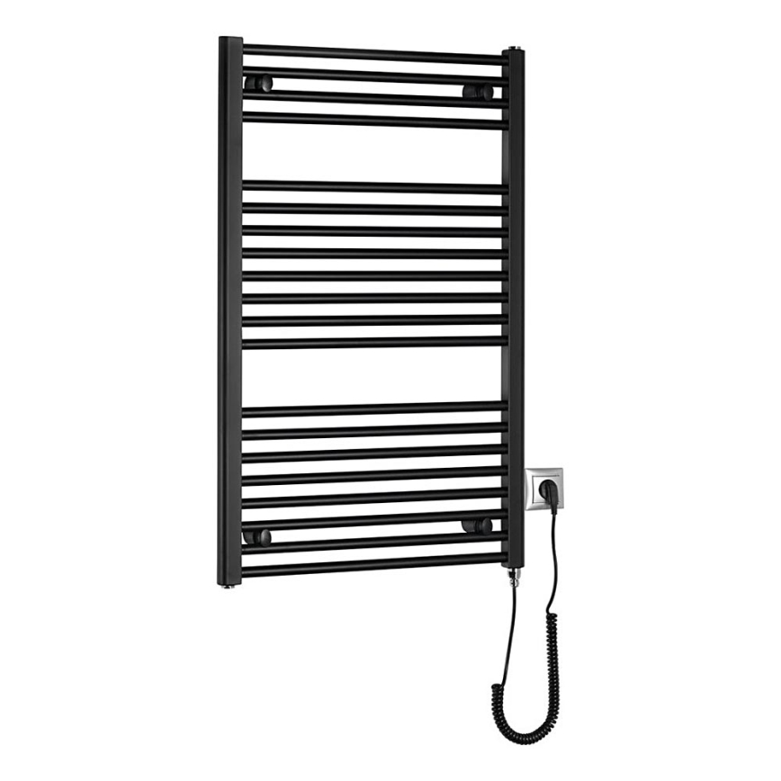 Aqualine - električni za kupatilo radijator DIRECT-E 400W/230V 96 cm matirana crno ravne