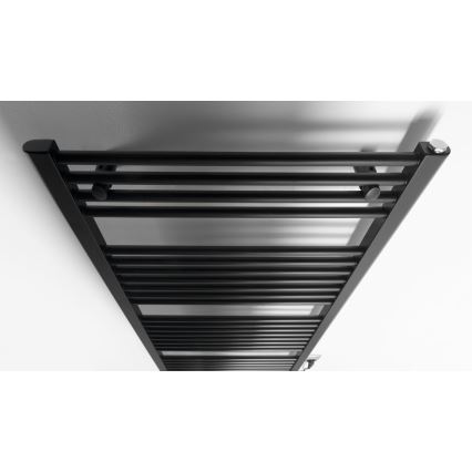 Aqualine - električni za kupatilo radijator DIRECT-E 600W/230V 132 cm matirana crno ravne