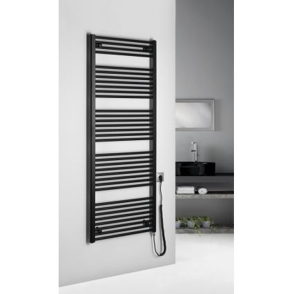 Aqualine - električni za kupatilo radijator DIRECT-E 800W/230V 168 cm matirana crno pravi