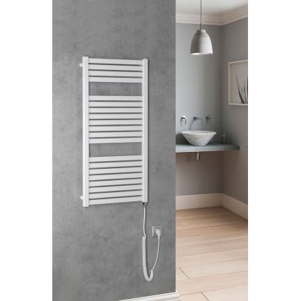 Aqualine - električni za kupatilo radijator TONDI-E 300W/230V 97 cm bela uglast