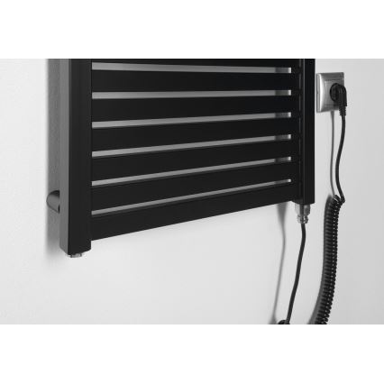 Aqualine - električni za kupatilo radijator TONDI-E 300W/230V 97 cm matirana crno uglast