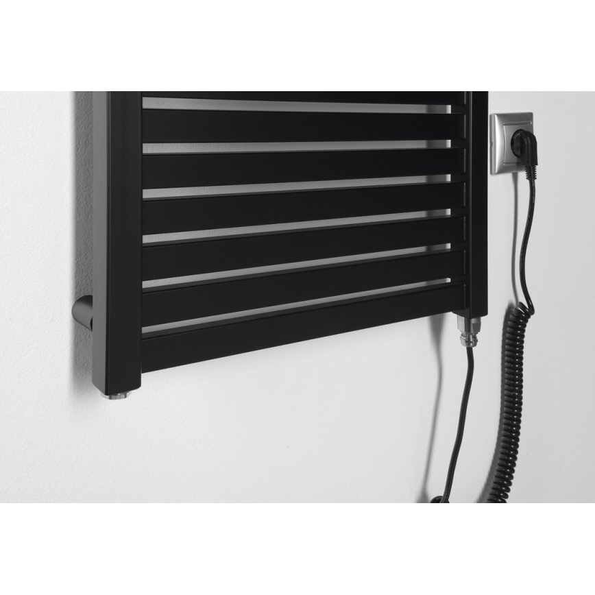 Aqualine - električni za kupatilo radijator TONDI-E 300W/230V 97 cm matirana crno uglast