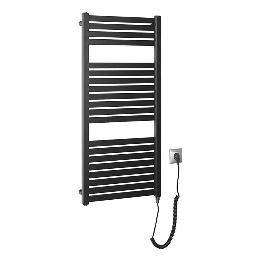 Aqualine - električni za kupatilo radijator TONDI-E 300W/230V 97 cm matirana crno uglast