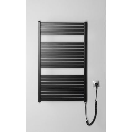 Aqualine - električni za kupatilo radijator TONDI-E 400W/230V 97 cm matirana crno pravi