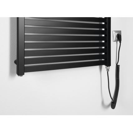 Aqualine - električni za kupatilo radijator TONDI-E 400W/230V 97 cm matirana crno pravi
