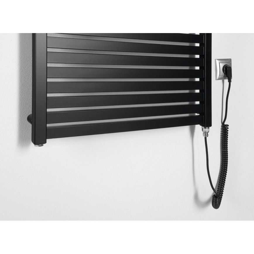 Aqualine - električni za kupatilo radijator TONDI-E 400W/230V 97 cm matirana crno pravi