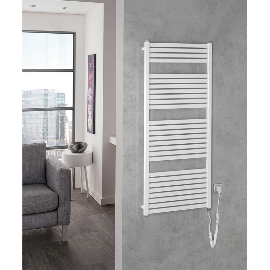 Aqualine - električni za kupatilo radijator TONDI-E 600W/230V 133 cm bela pravi