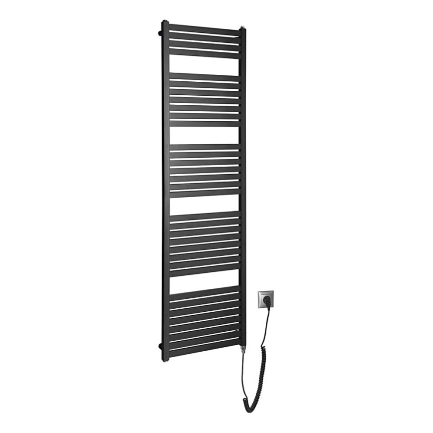 Aqualine - električni za kupatilo radijator TONDI-E 600W/230V 169 cm matirana crno pravi