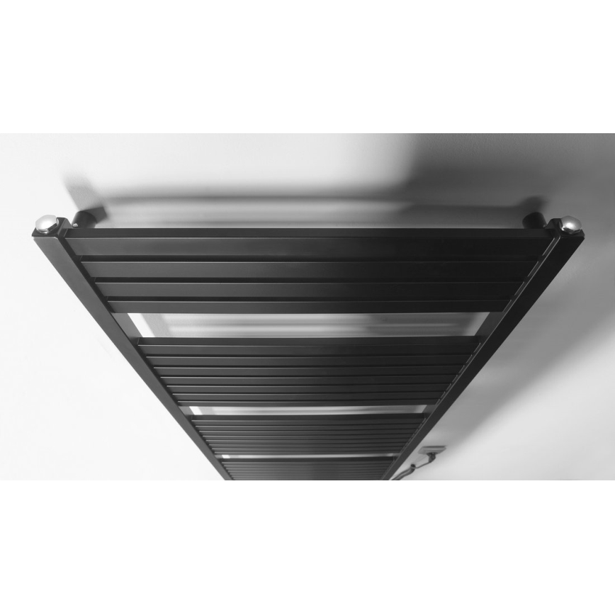 Aqualine - električni za kupatilo radijator TONDI-E 800W/230V 169 cm matirana crno pravi