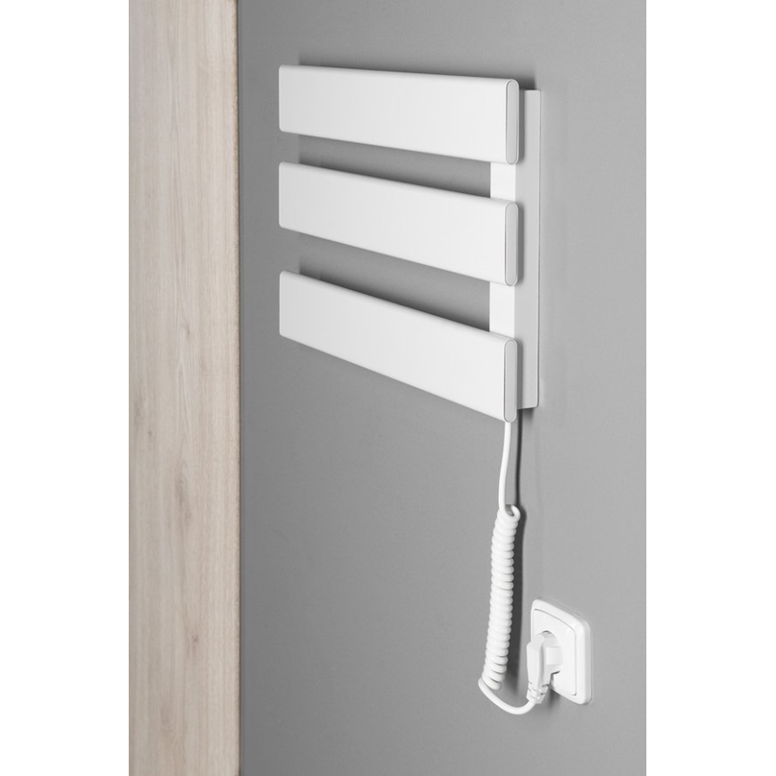 Aqualine - Električno sušilo za peškire ELVIS 50W/230V 34,2 cm bela desna