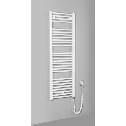 Aqualine - Električni radijator za kupatilo DIRECT-E 400W/230V 132 cm beo ravan