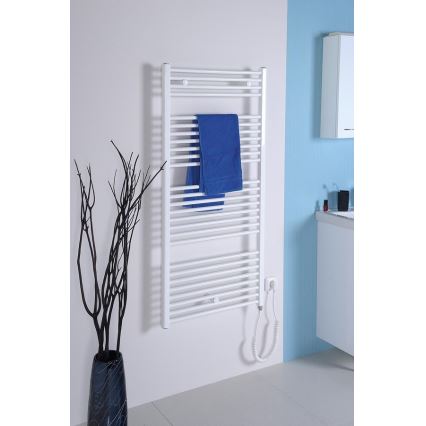 Aqualine - Kupatilski električni radijator DIRECT-E 600W/230V 132 cm beo ravan