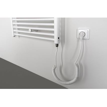 Aqualine - Kupatilski električni radijator DIRECT-E 600W/230V 132 cm beo ravan