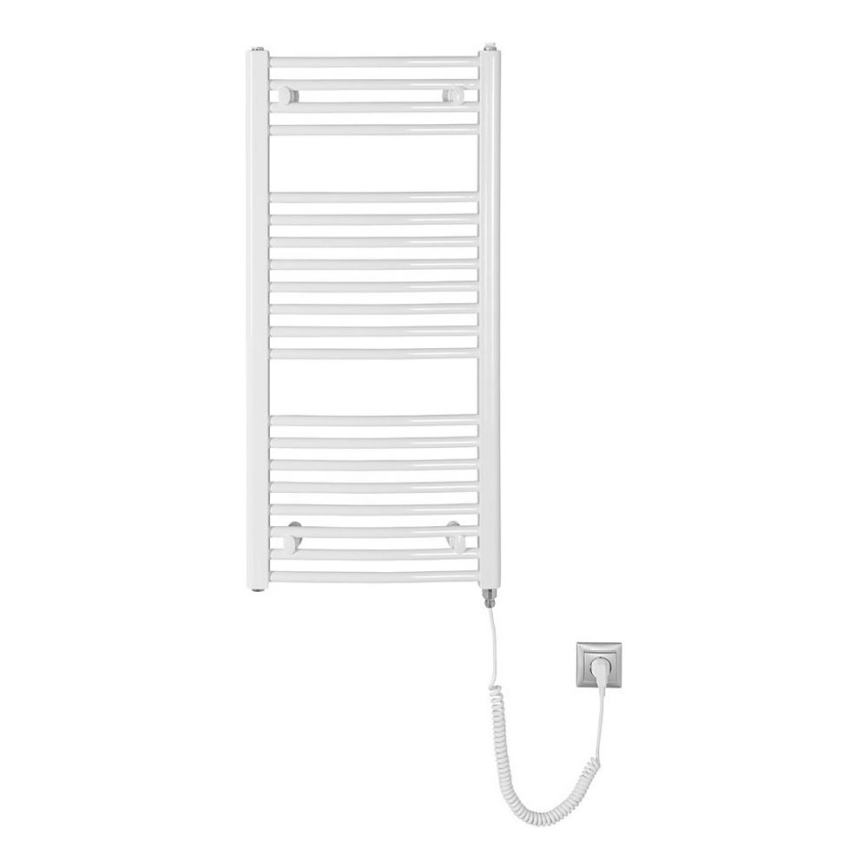 Aqualine - Kupatilski električni radijator ORBIT-E 300W/230V 96 cm, beo, zaobljen