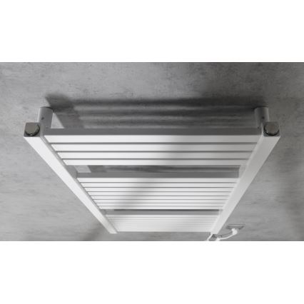 Aqualine - Električni radijator za kupatilo TONDI-E 300W/230V 97 cm, beo, ravan