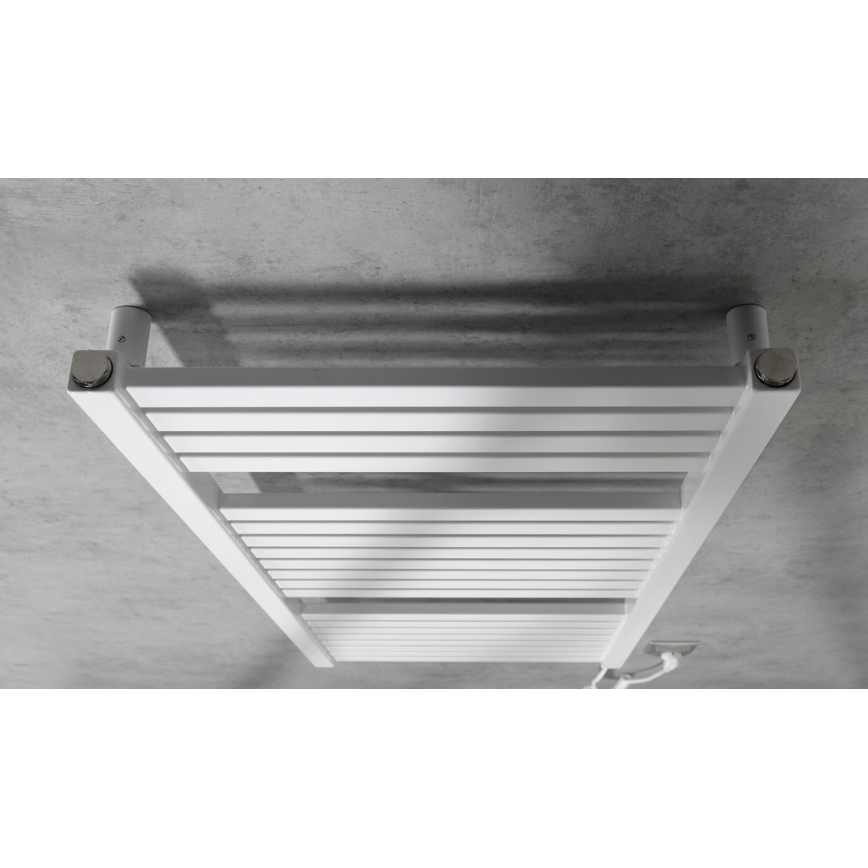 Aqualine - Električni radijator za kupatilo TONDI-E 300W/230V 97 cm, beo, ravan