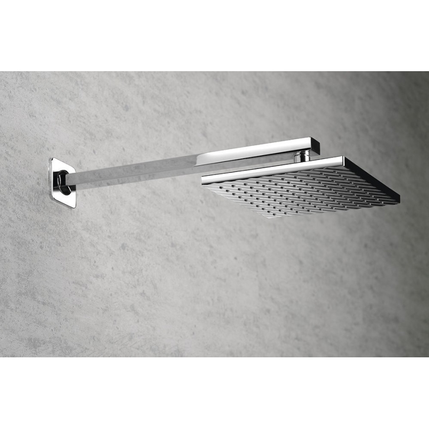 Aqualine - Nosač za tuš ružu uglasto 40,4 cm sjajni krom