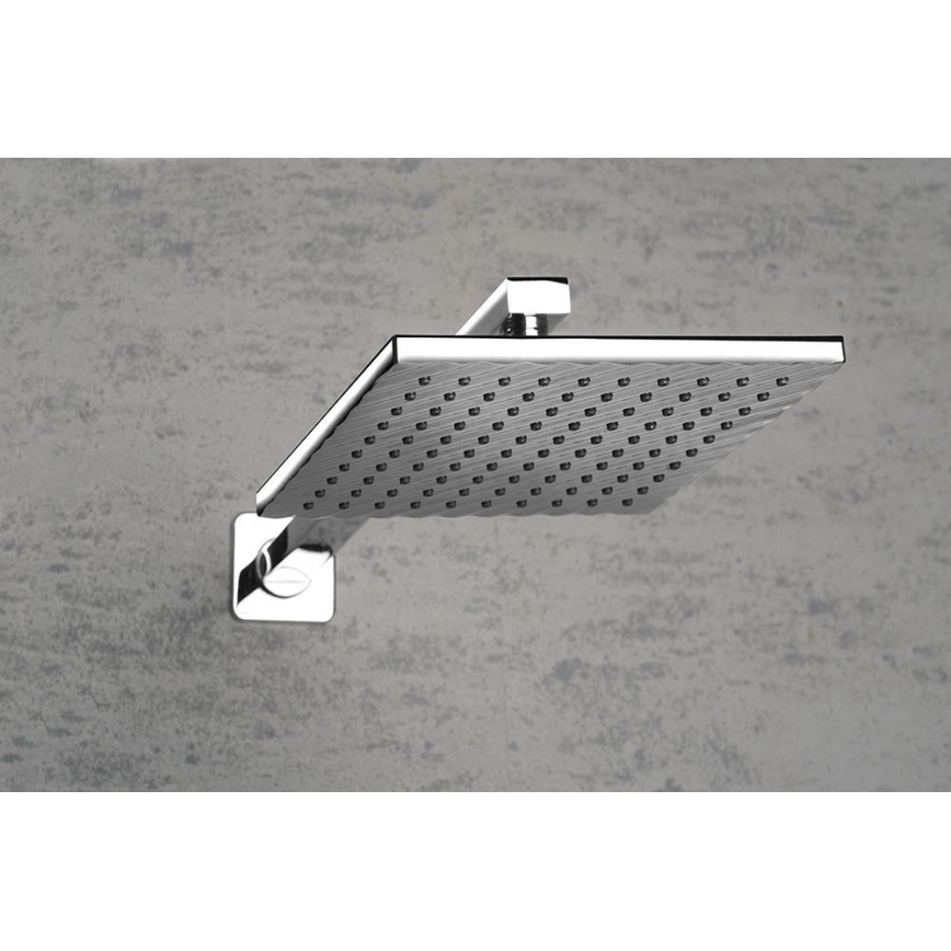 Aqualine - Nosač za tuš ružu uglasto 40,4 cm sjajni krom