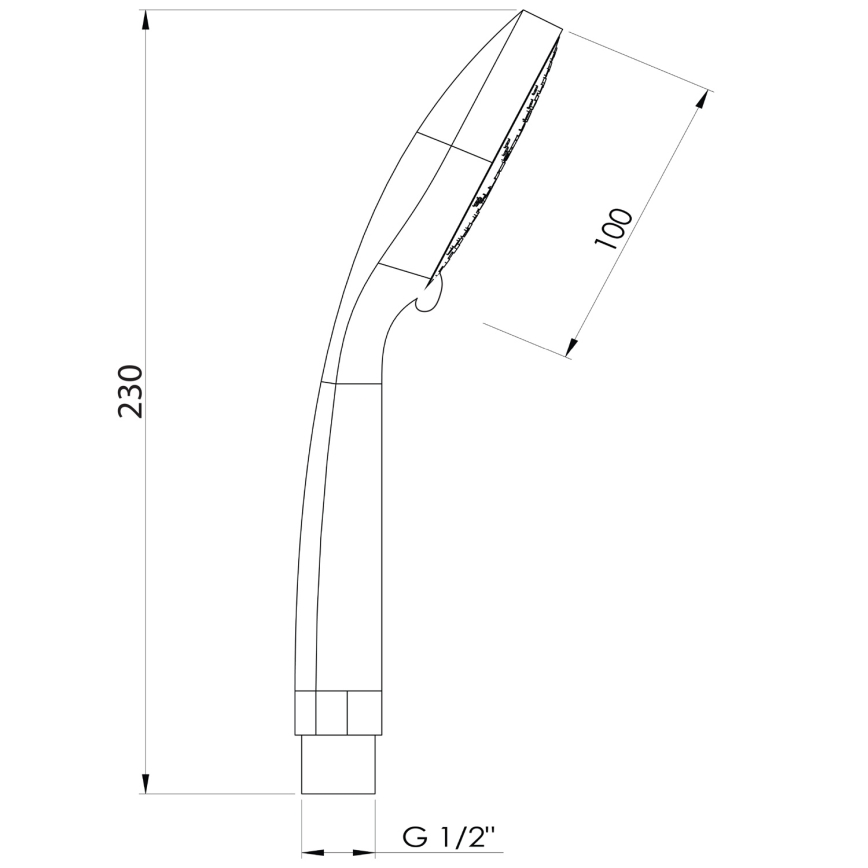 Aqualine - Ručna tuš slušalica prečnika 10 cm, sjajni hrom