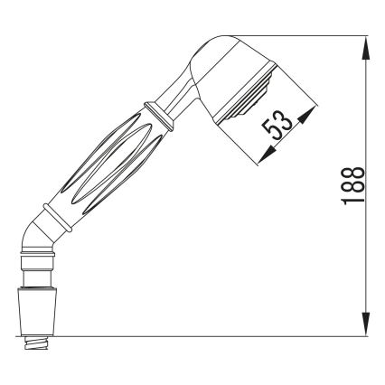 Aqualine - Ručni tuš VICTORIA mesing/sjajni hrom