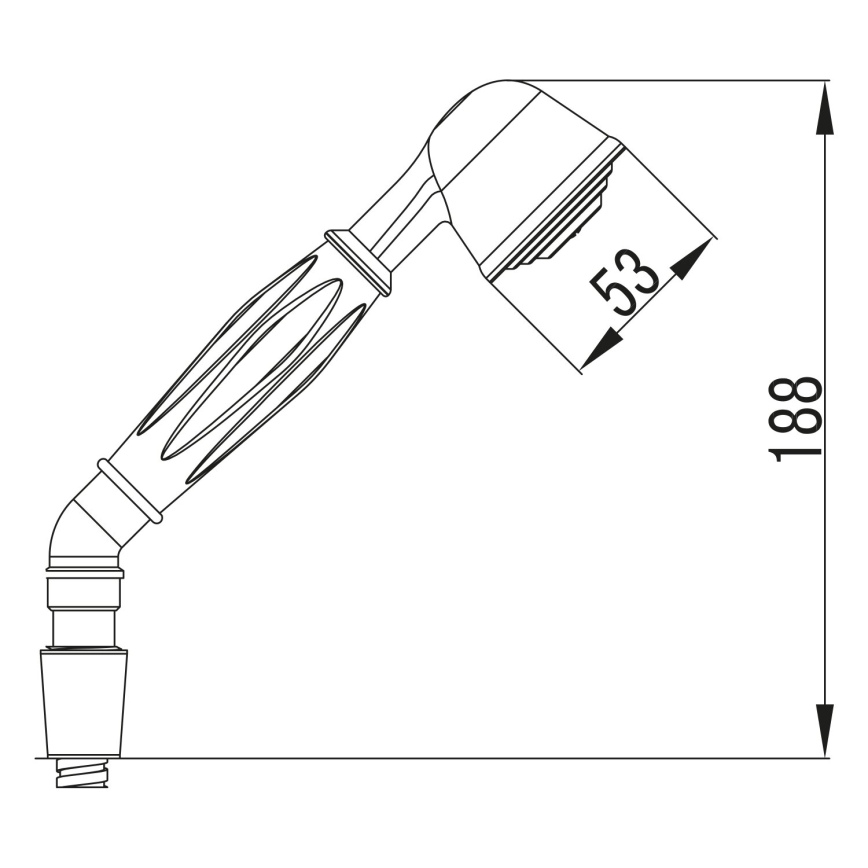 Aqualine - Ručni tuš VICTORIA mesing/sjajni hrom