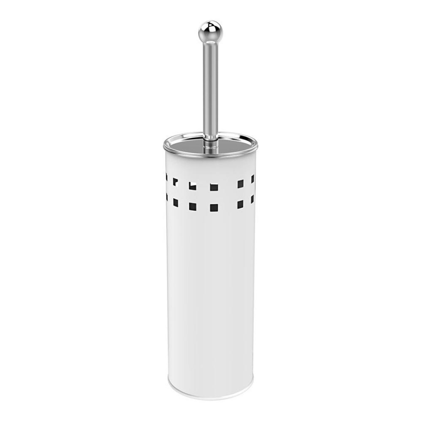 Aqualine - Samostojeća WC četka SIMPLE LINE bela/sjajni krom