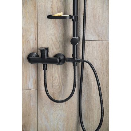 Aqualine - Set za tuširanje KERA matirana crno