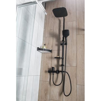 Aqualine - Set za tuširanje KERA matirana crno