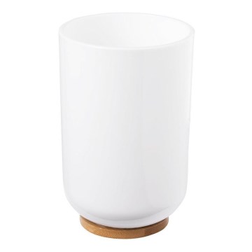 Aqualine - Stalak za četkice za zube SNOW bela/bambus