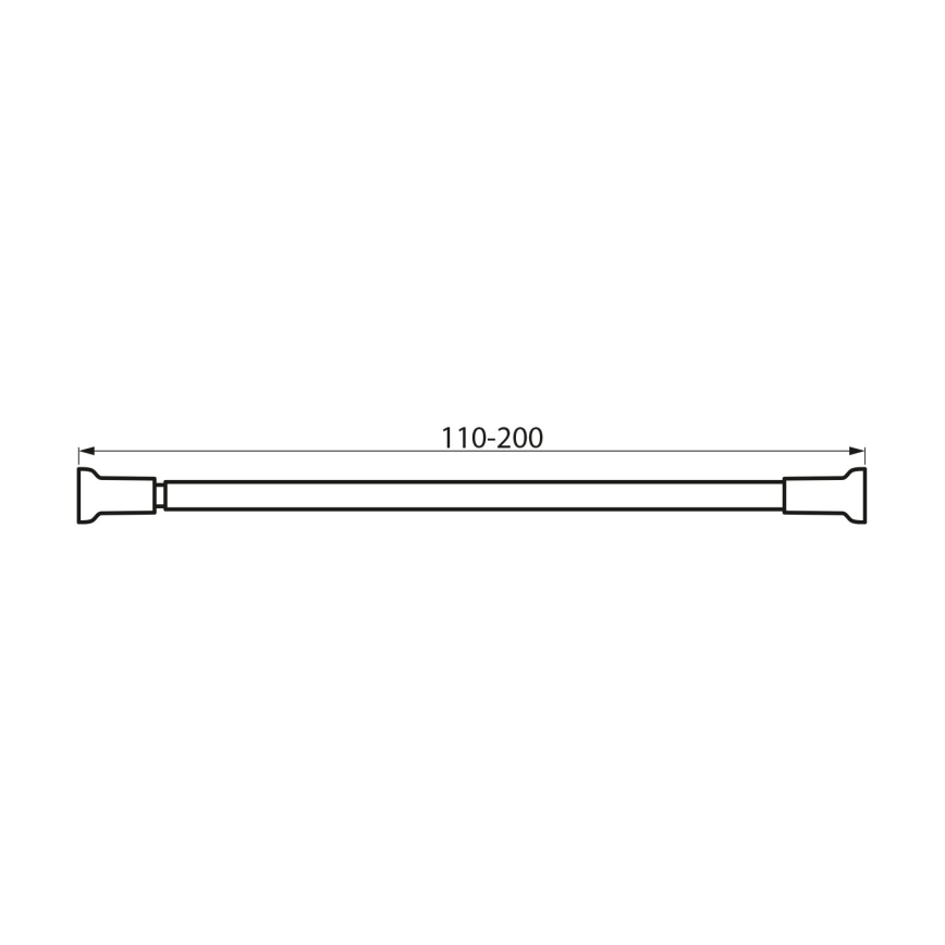 Aqualine - Teleskopska šipka za kupatilo 110-200 cm sjajni krom