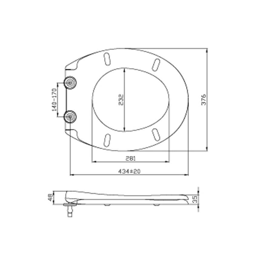 Aqualine - Toaletna daska SOFIA sa SoftClose prigušiva, bela