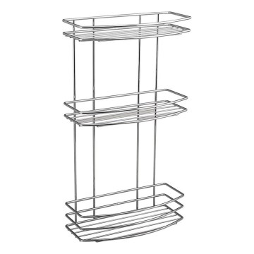 Aqualine - Trospratna zidna polica za tuš CHROM LINE sjajni hrom