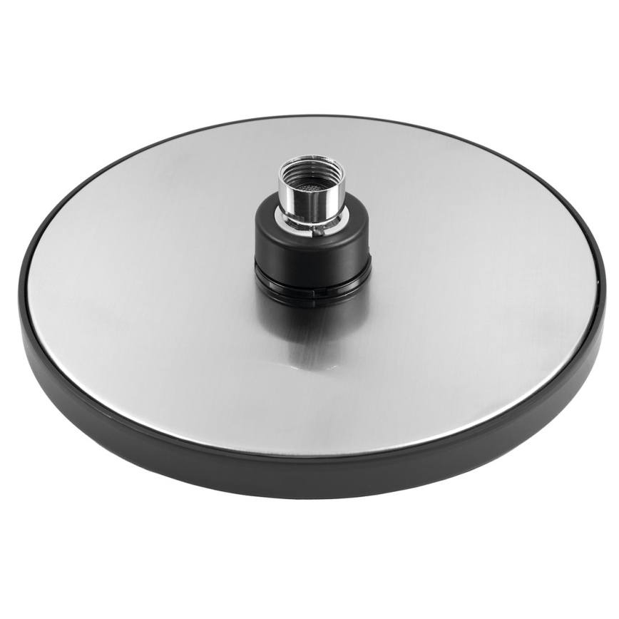 Aqualine - Tuš glava prečnika 20 cm, mat crne boje