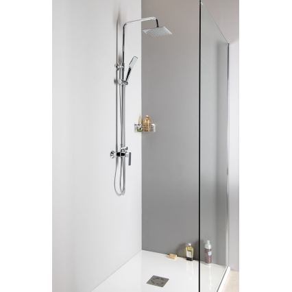 Aqualine - Tuš komplet sa baterijom FACTOR u sjajnom hromiranom izdanju