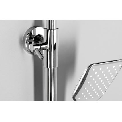 Aqualine - Tuš komplet sa baterijom FACTOR u sjajnom hromiranom izdanju