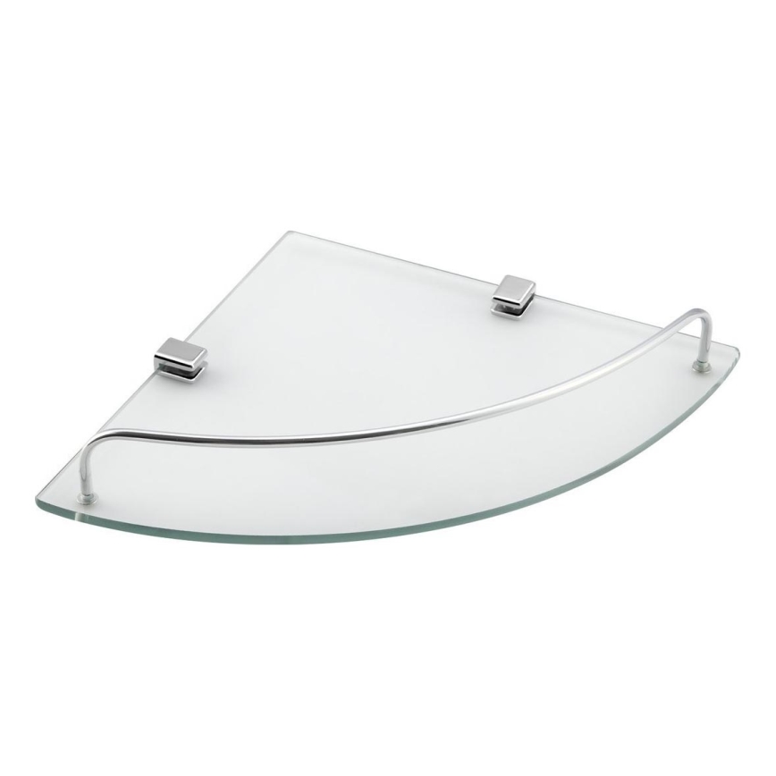 Aqualine - Ugaona polica za tuš RUMBA prozirno staklo/sjajni hrom