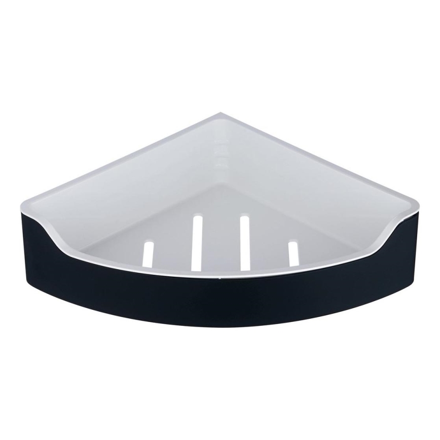 Aqualine - Ugaona polica za tuš SAMBA 21,8x30 cm crna