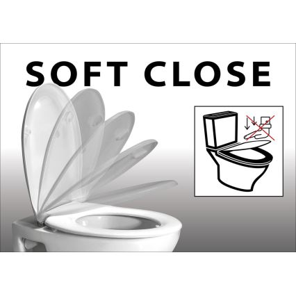 Aqualine - WC daska SOFIA SoftClose bela