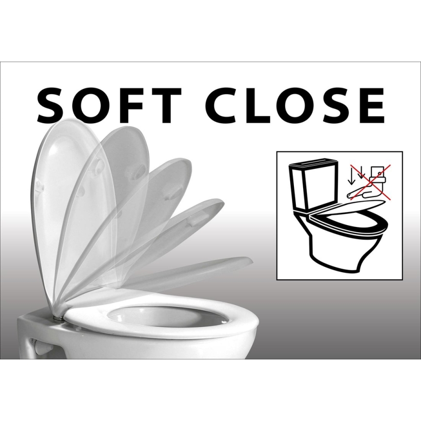 Aqualine - WC daska SOFIA SoftClose bela