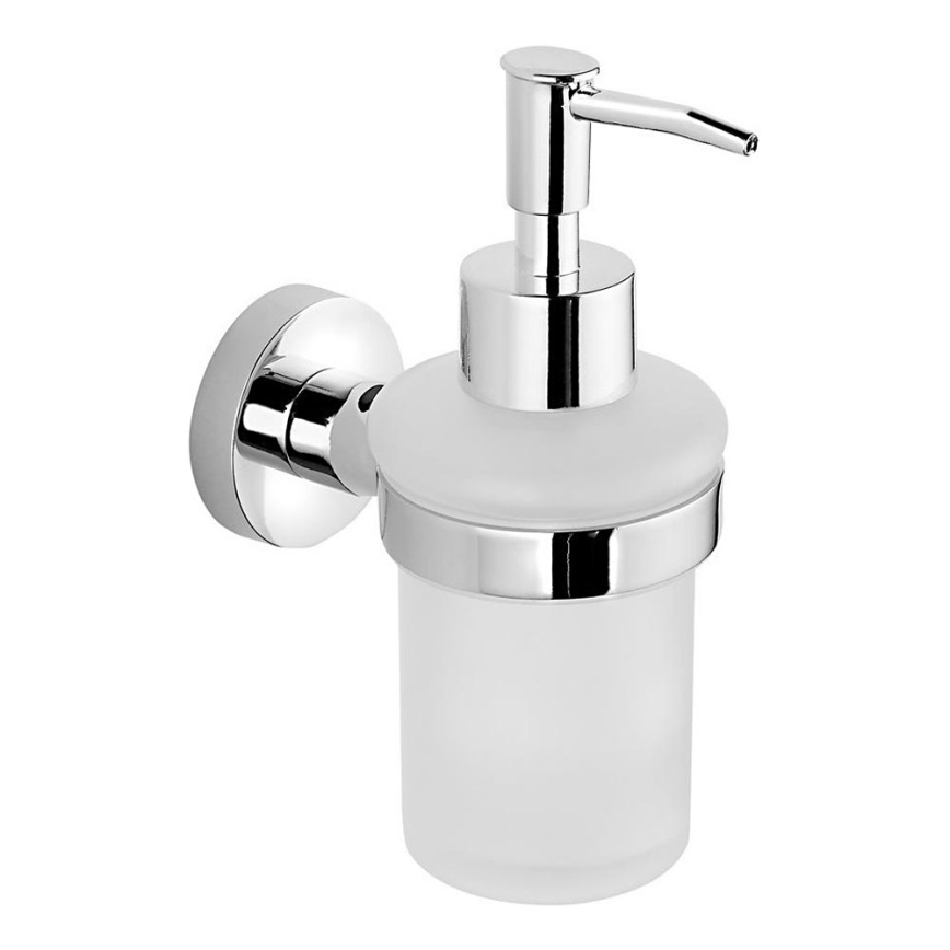 Aqualine - Zidni dozator sapuna SAMBA 150 ml mlečno Staklo/sjajni krom