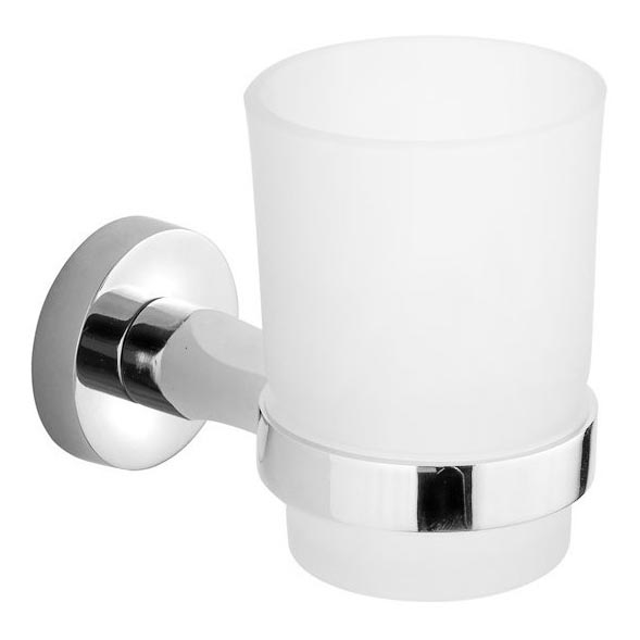 Aqualine - Zidni držač za četkice za zube SAMBA matirano staklo/sjajni hrom